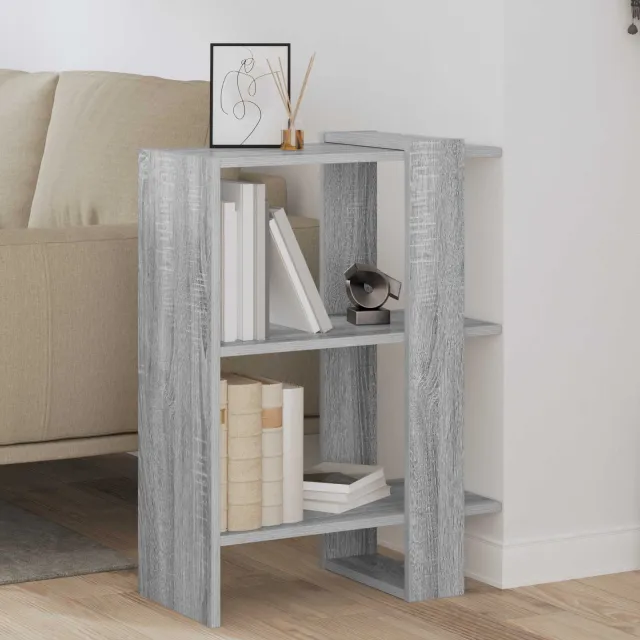 vidaXL Boekenkast 2-laags 52 x 25 x 71,5 cm Bewerkt hout Grijs Sonoma, foto 2