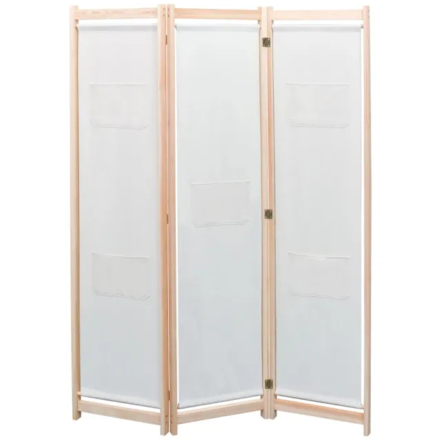 vidaXL Kamerscherm met 3 panelen 120x170x4 cm stof crème