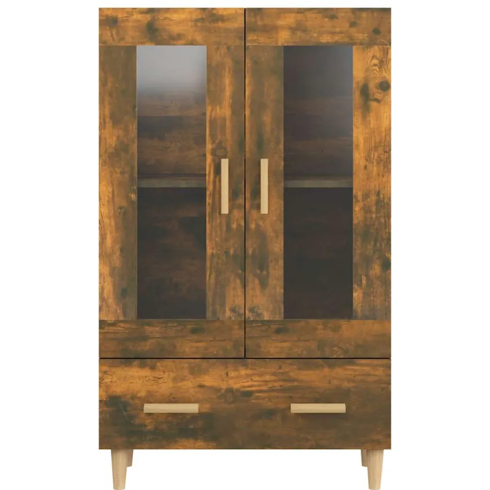 vidaXL Hoge kast 70x31x115 cm bewerkt hout gerookt eikenkleurig, foto 4