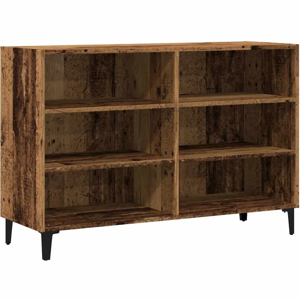vidaXL Dressoir 103,5x35x70 cm bewerkt hout oud houtkleurig bruin, foto 3