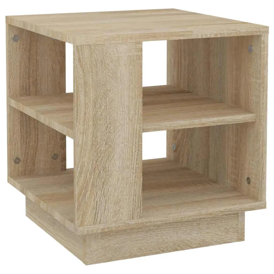 vidaXL Salontafel 40x40x43 cm bewerkt hout sonoma eikenkleurig, foto 3