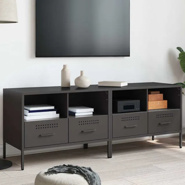 vidaXL Tv-meubelen 2 st 68x39x50,5 cm staal zwart, foto 2