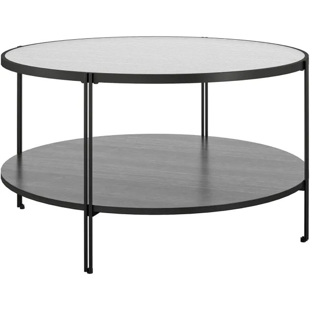 Notio Living Wainwright-Salontafel Rond - Zwart Eiken
