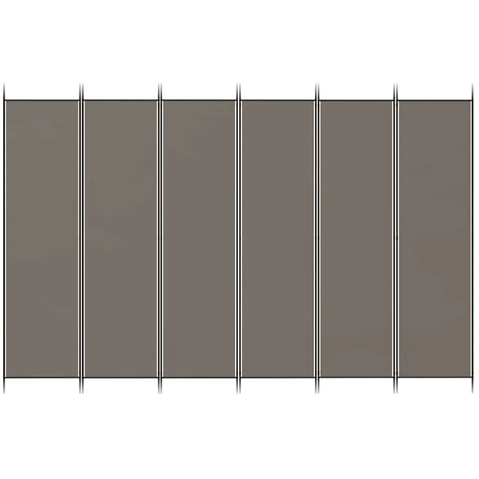 vidaXL Kamerscherm met 6 panelen 300x220 cm stof antracietkleurig Anthraciet