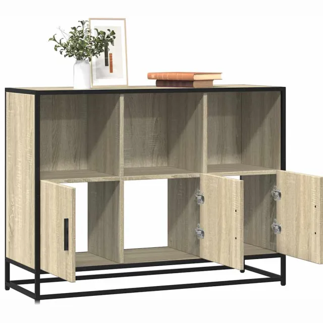 vidaXL Dressoir 100x35x76 cm bewerkt hout sonoma eikenkleurig Bruin