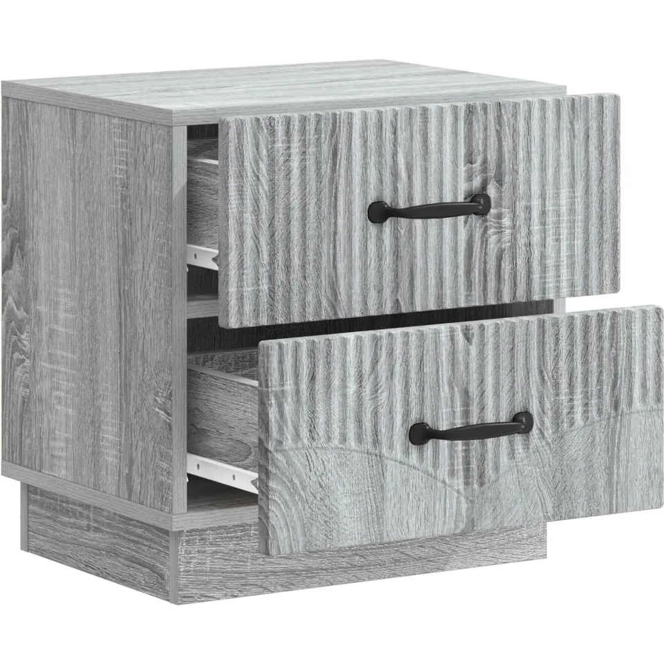 vidaXL Nachtkastje Grijs sonoma 43 x 34,5 x 44,5 cm Bewerkt hout, foto 3