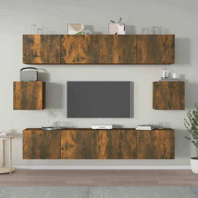 vidaXL 6-delige Tv-meubelset bewerkt hout gerookt eikenkleurig, foto 2