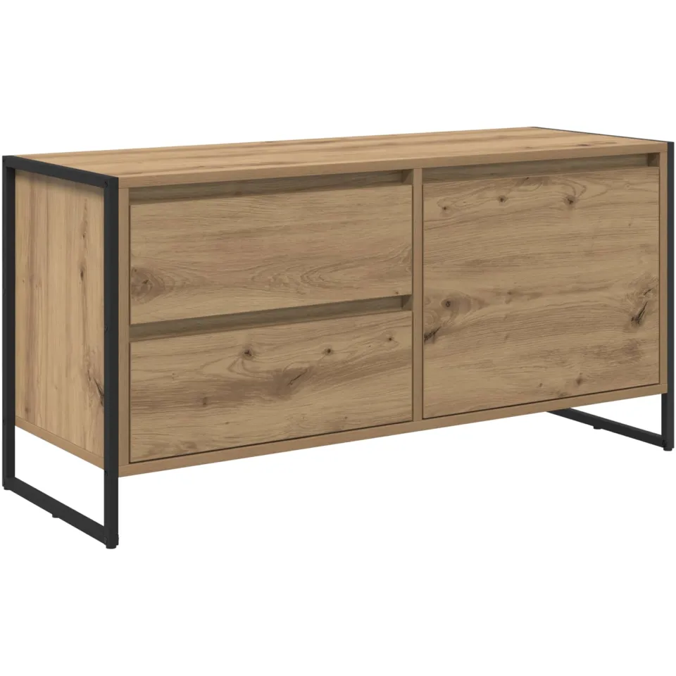vidaXL TV-kast 100 x 36 x 49.5 cm Artisanaal eiken Bewerkt hout, foto 3
