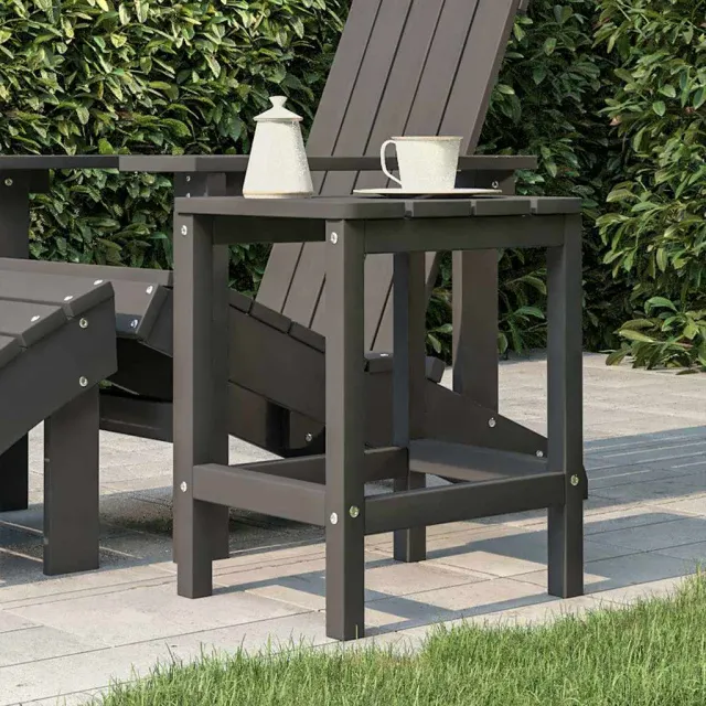 vidaXL Tuintafel Adirondack 38x38x46 cm HDPE antracietkleurig, foto 2