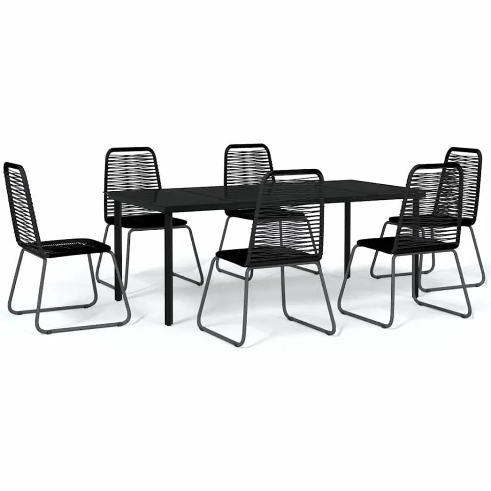 vidaXL 7-delige Tuinset zwart, foto 3
