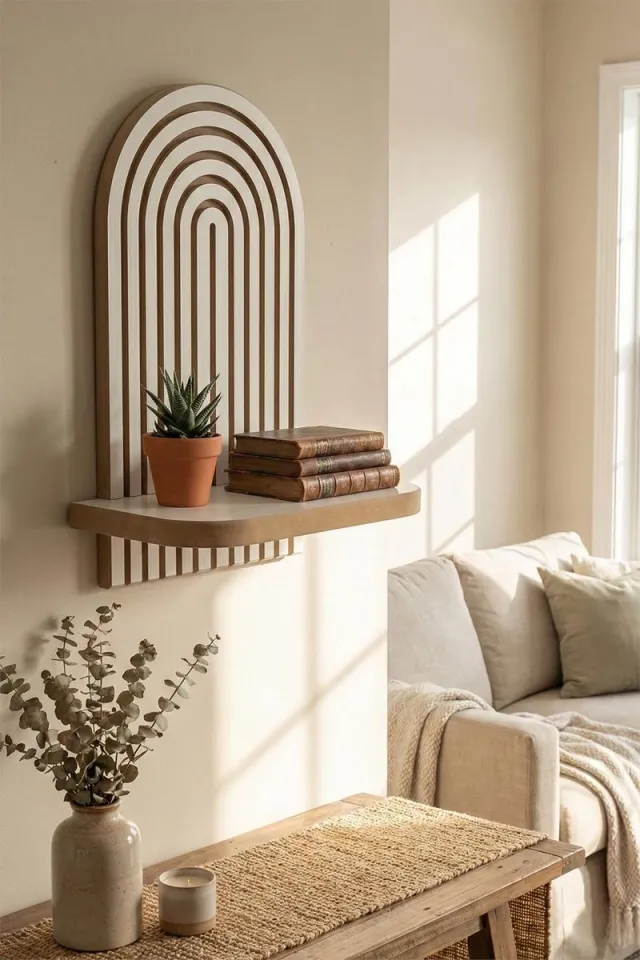 Skye Decor , Wandplank, Artmtkwll1D - Whıte, MDF, Wit, 26 x 13 x 35 cm