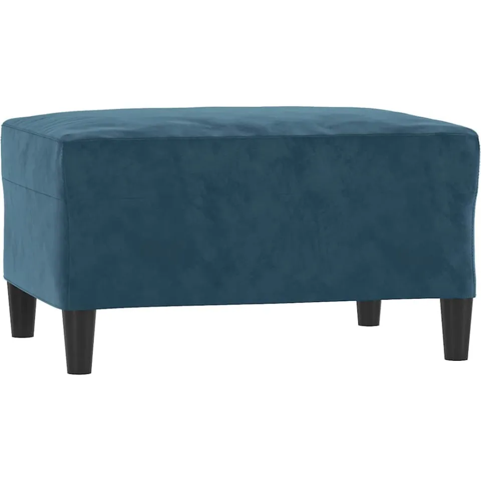 vidaXL Voetenbank 70x55x41 cm fluweel blauw, foto 3