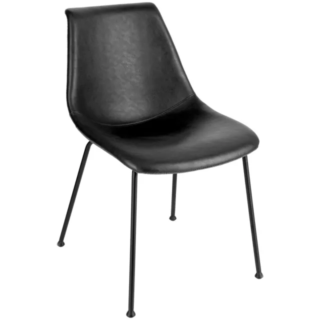 Vega 2x VEGA Stoel Velaro kunstlederen zitting; 49x62x81 cm (BxDxH); zitting zwart, frame zwart; 2 stuk / verpakking