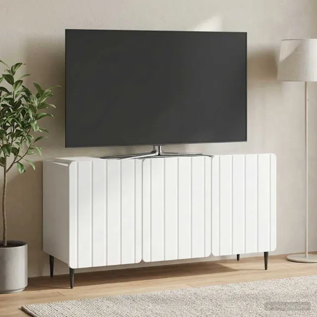 vidaXL TV-kast Wit 99 x 34,5 x 52 cm Bewerkt hout, foto 2