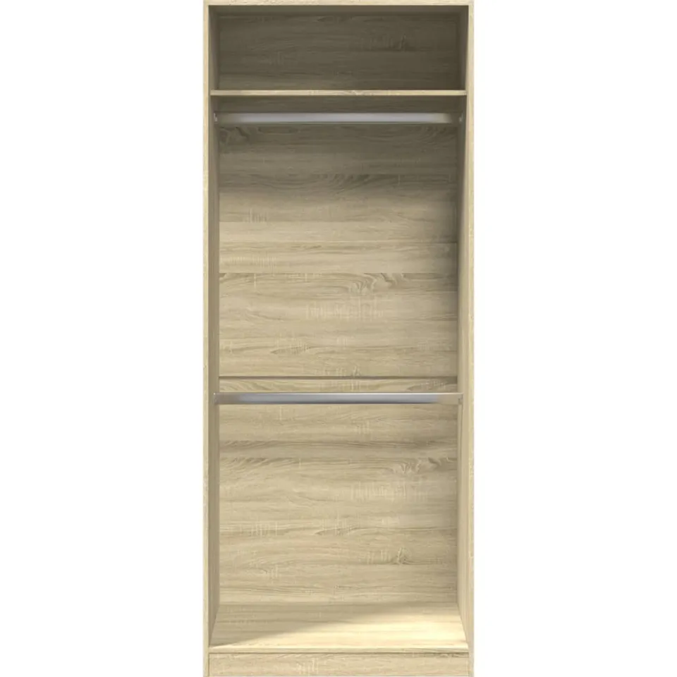 vidaXL Kledingkast 80x50x200 cm bewerkt hout sonoma eikenkleurig, foto 3