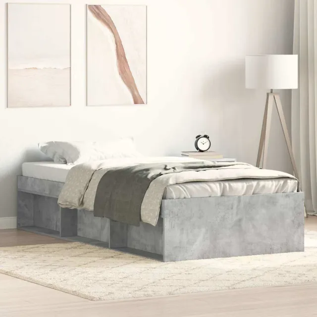vidaXL Bedframe betongrijs 100x200 cm