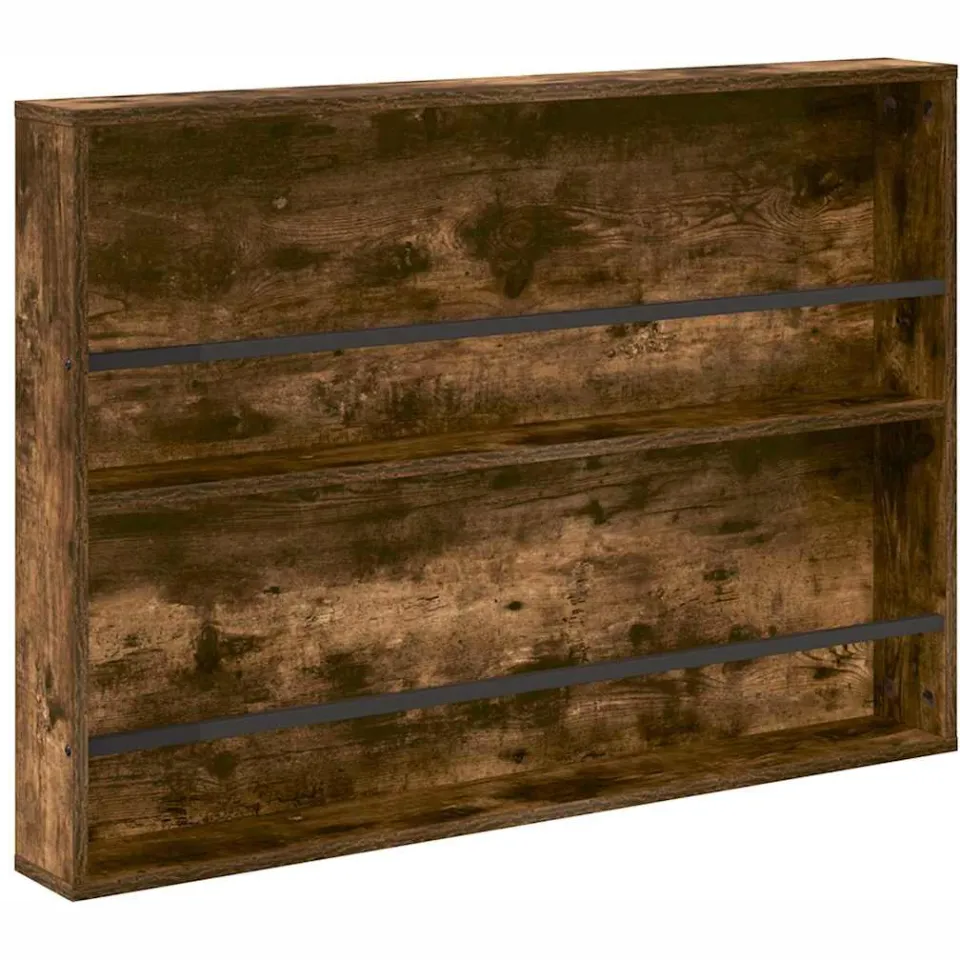 vidaXL Tijdschrift Rek Gerookt eiken 100 x 12 x 70 cm Bewerkt hout, foto 3