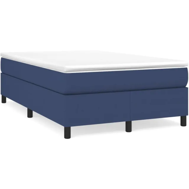 vidaXL Boxspring met matras stof blauw 120x190 cm