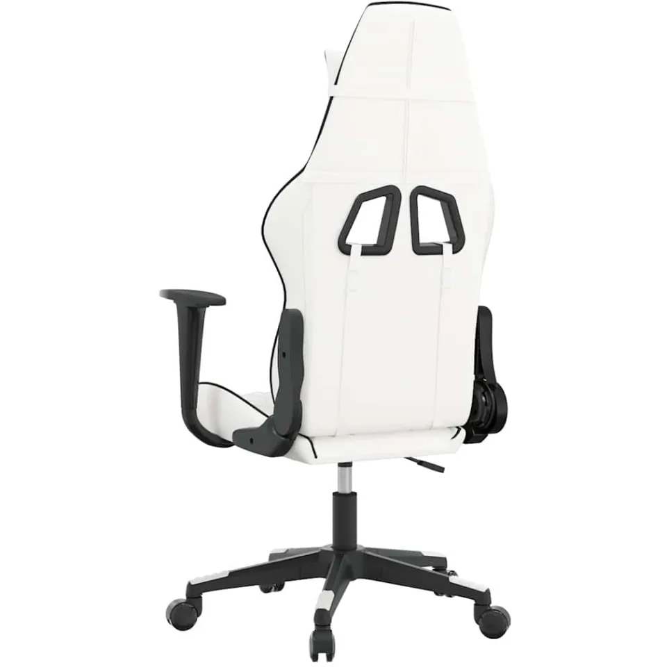 vidaXL Gamestoel kunstleer wit en zwart, foto 4