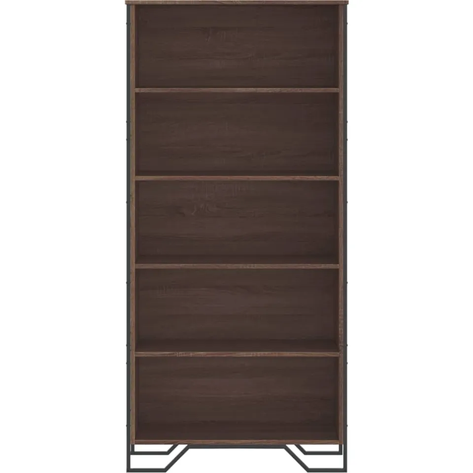 vidaXL Boekenkast 80x31x169 cm bewerkt hout bruin eikenkleurig