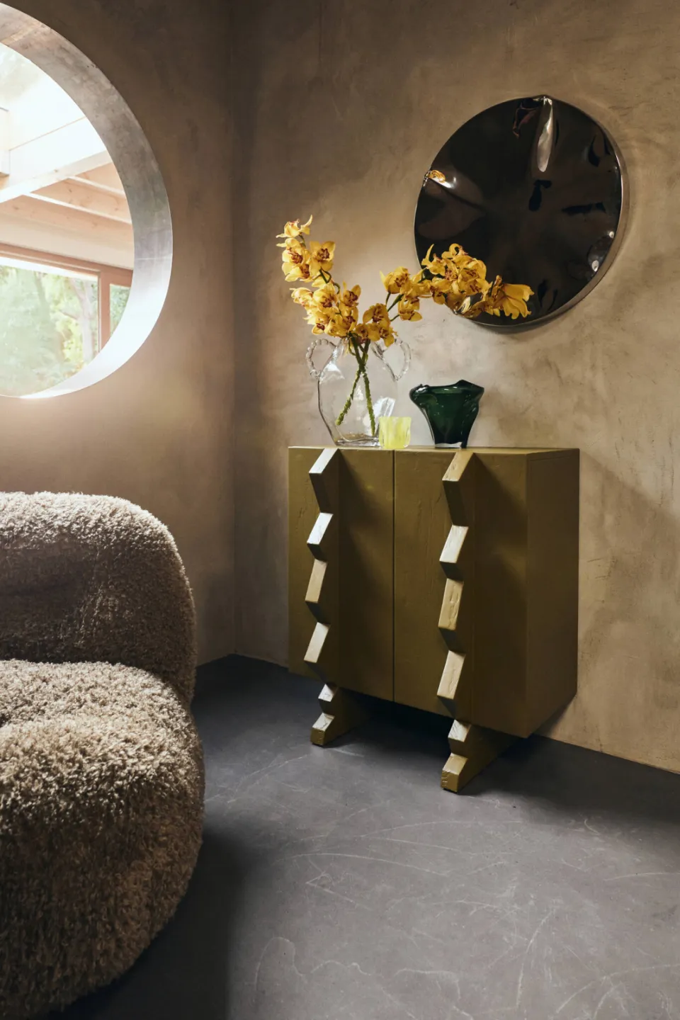 HKLIVING opbergkast Forma olive green, foto 4