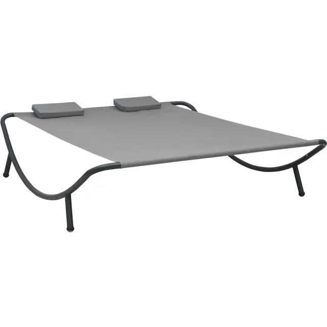 vidaXL Loungebed stof antraciet Anthraciet