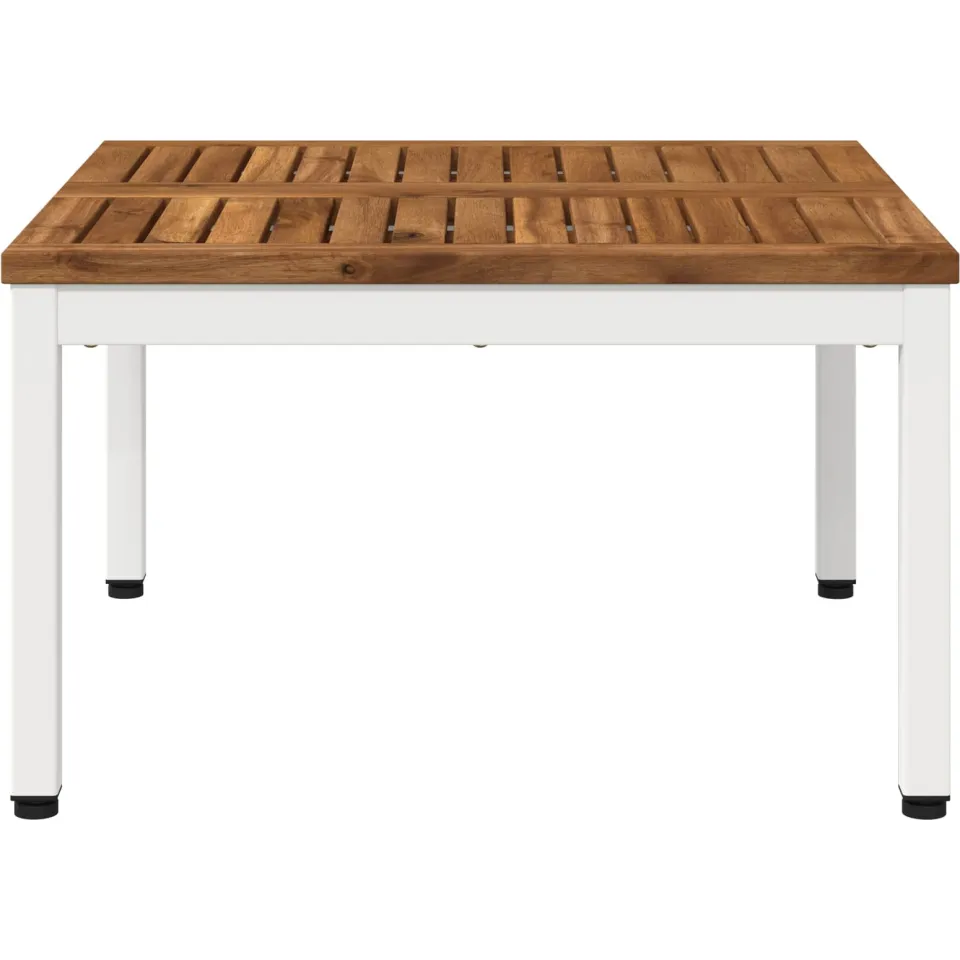 vidaXL Salontafel NAARDEN Natuurlijk en Wit 60 x 60,5 x 36 cm Bruin