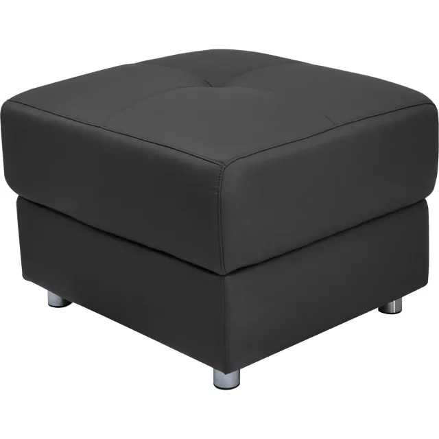 Notio Living Pareli-Poef - Zwart PU Leer