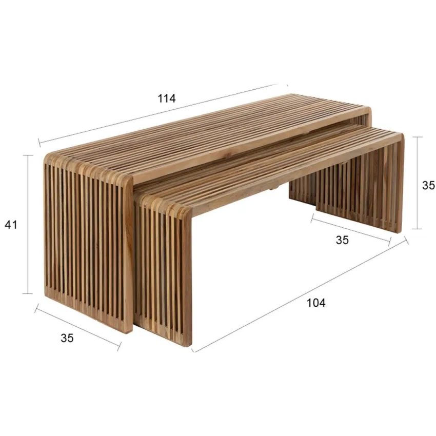 Housecraft Living salontafel (set van 2) Djia naturel, foto 3