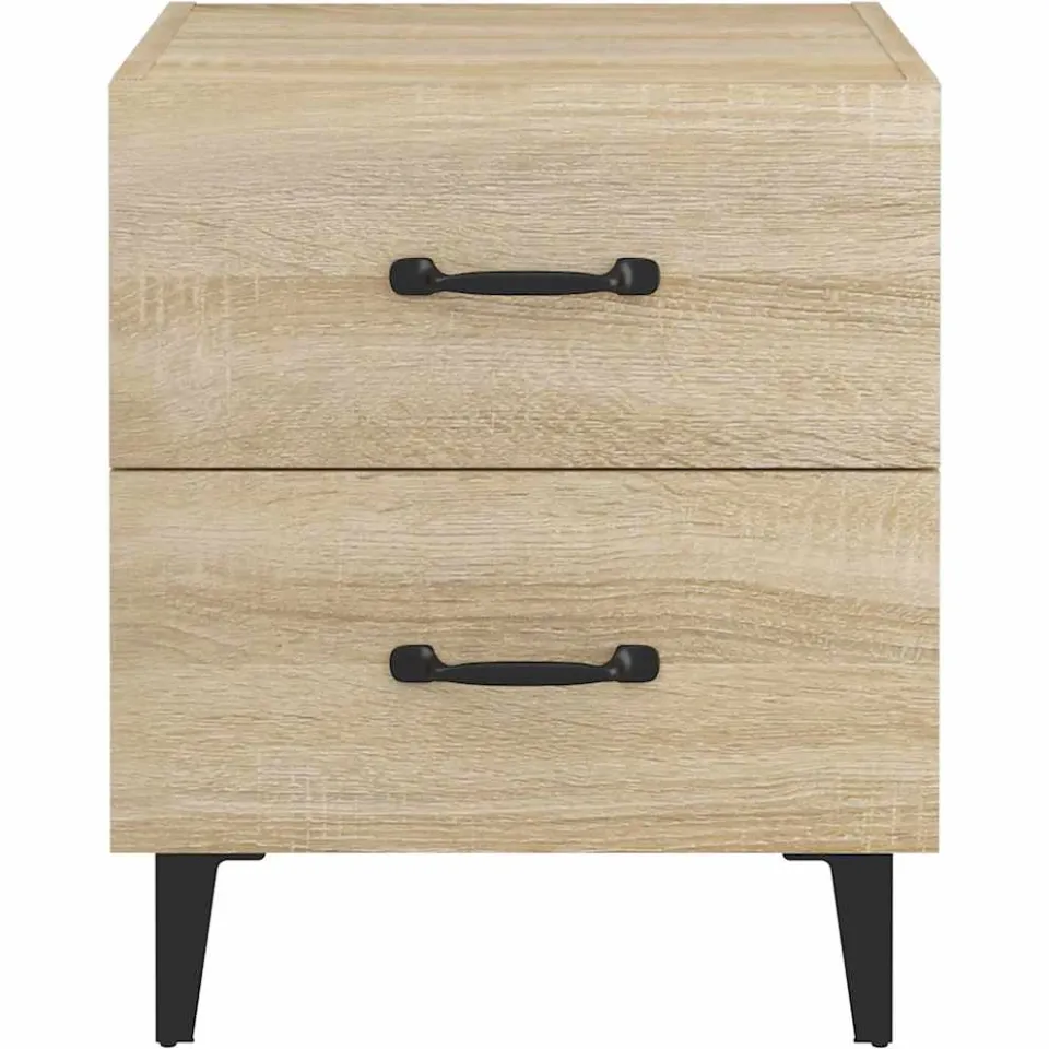 vidaXL Nachtkastjes 2 st 40x35x47,5 cm sonoma eikenkleurig