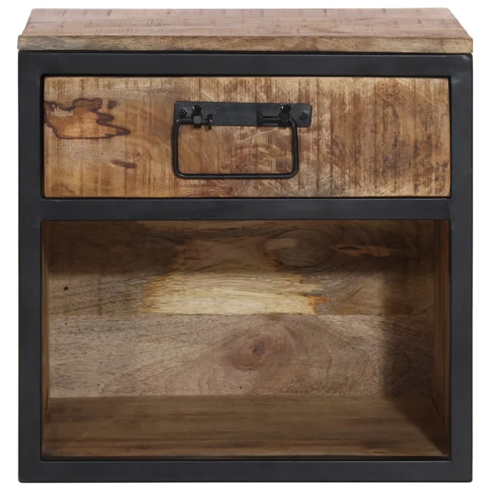 vidaXL Nachtkastje 40x35x40 cm massief mangohout bruin, foto 3