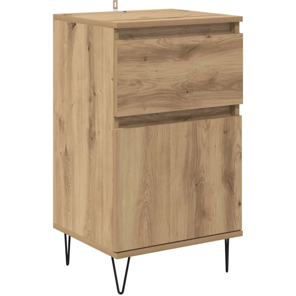 vidaXL Dressoir artisanaal eikenkleurig 35 x 40 x 70 cm Bewerkt hout, foto 3