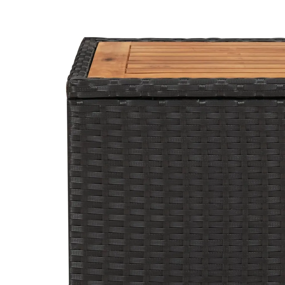 vidaXL 3-delige Tuinset met kussens poly rattan zwart, foto 4