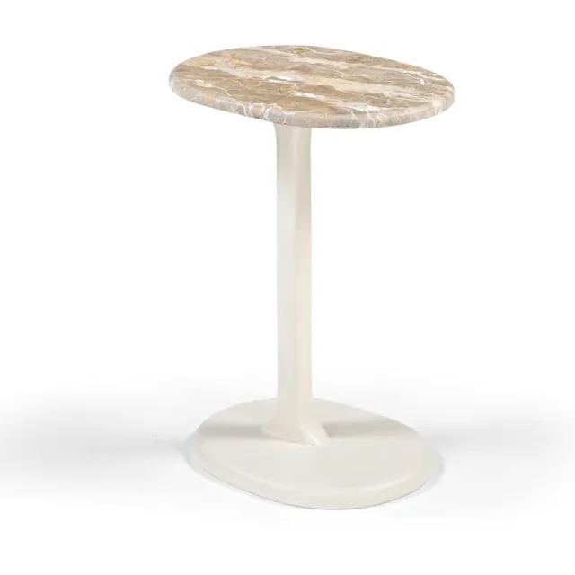 DÉJA Living Bijzettafel Jurva - Beige/Marmer - 40x30x55cm