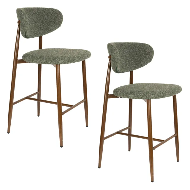 Housecraft Living Noor barkruk groen Bruin