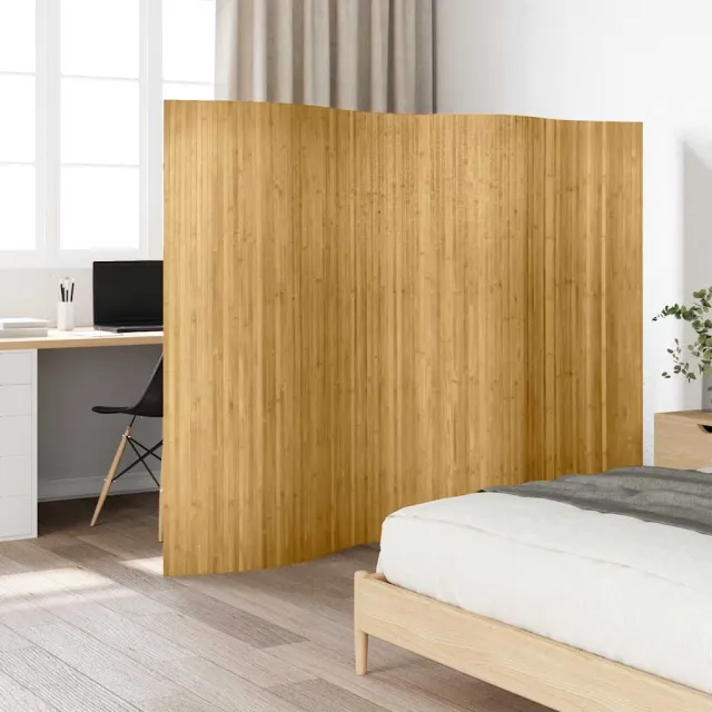 vidaXL Kamerscherm breedte 250 cm hoogte 165 cm bamboe natuurlijk bruin