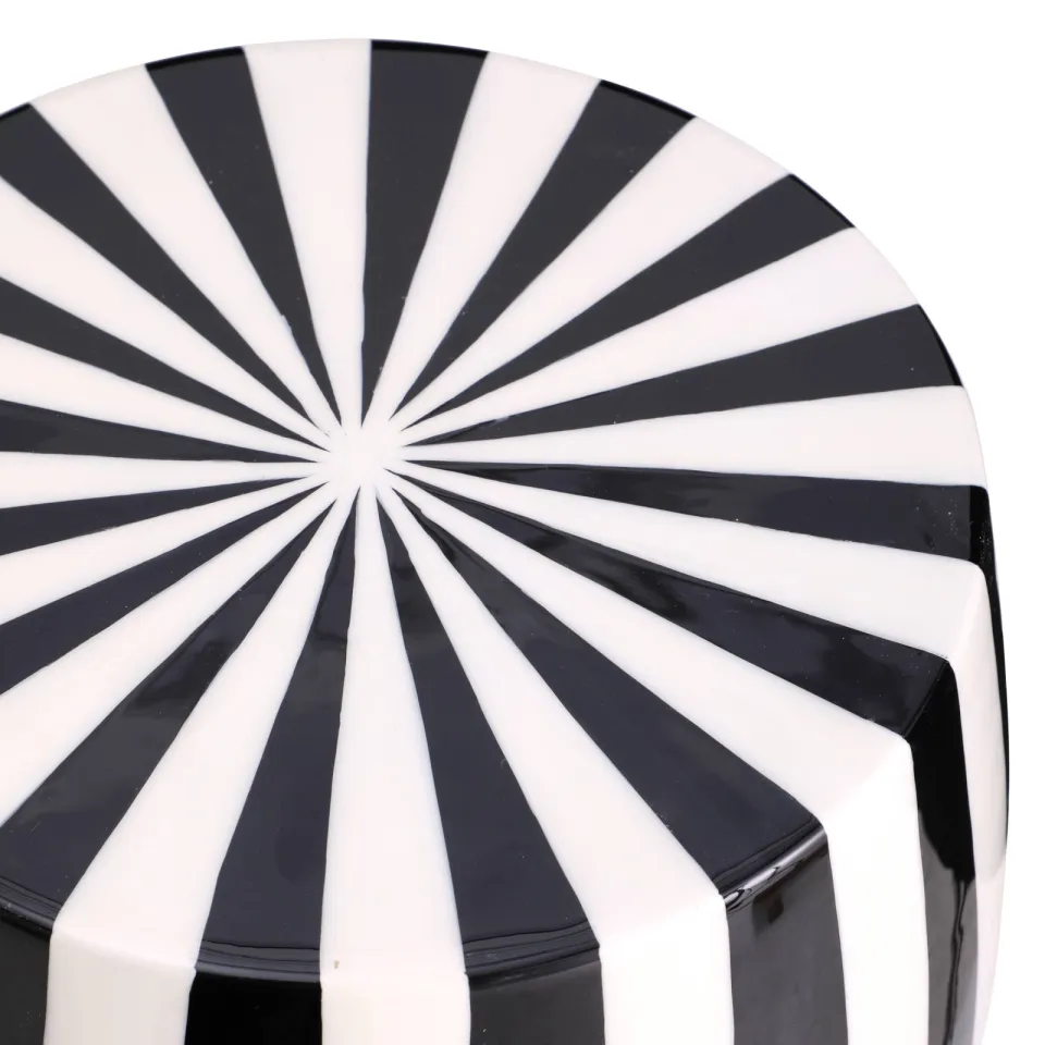 NOUS Living Stripe bijzettafel zwart wit, foto 4