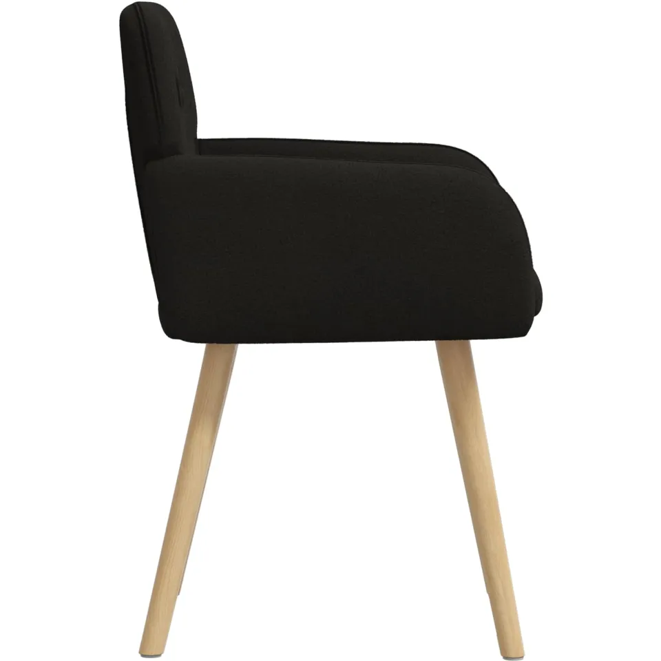 vidaXL Eettafelstoelen 2 st Bouclé Zwart 59 x 56,5 x 85 cm, foto 4