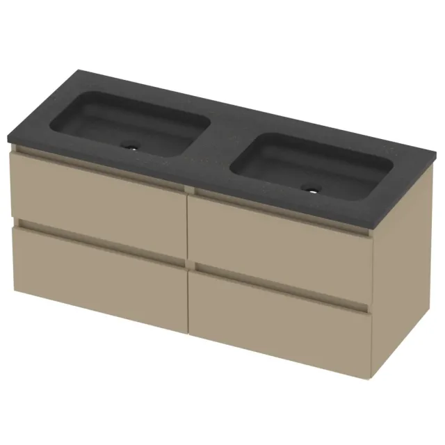 Basic-Line Rocky 46 Badmeubelset Hardsteen 120x46x54 cm R46bsemb2x600 Mat Beige Blue Stone Grijs