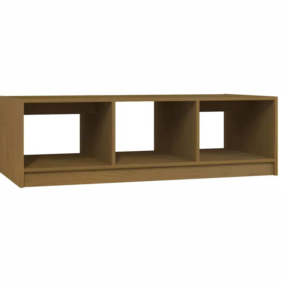 vidaXL Salontafel 110x50x34 cm massief grenenhout honingbruin