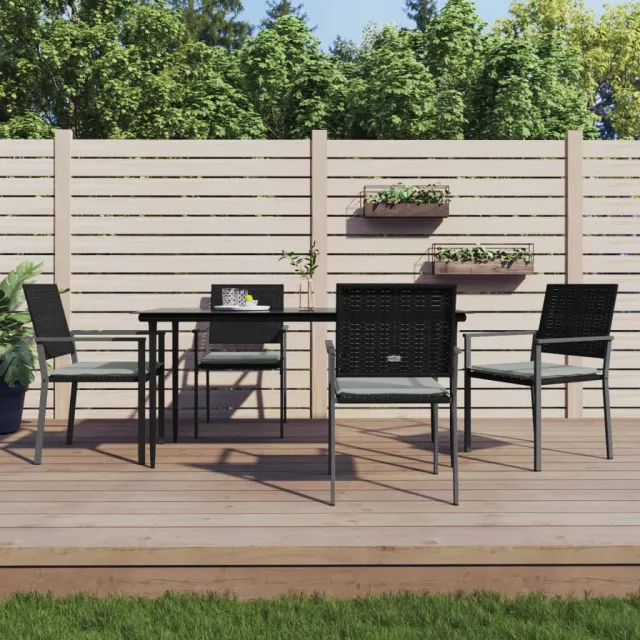 vidaXL 5-delige Tuinset met kussens poly rattan en staal, foto 2