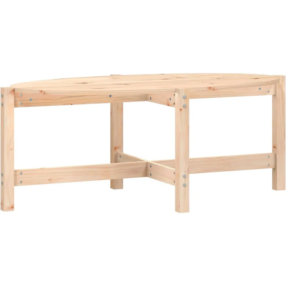 vidaXL Salontafel 118x63x45 cm massief grenenhout bruin, foto 3