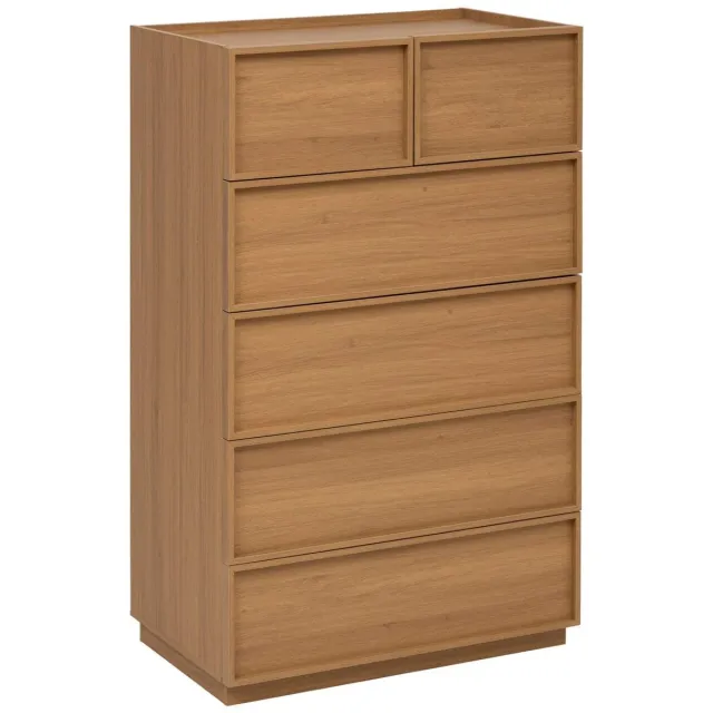 5 Five Simply Smart Hoge ladekast met 6 lades van donker hout FRAMY Marron