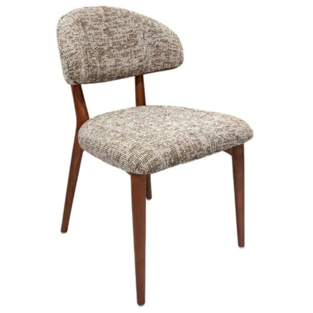 Moods Collection Eetkamerstoel Malmo houten onderstel bruin - Be fine nature 01