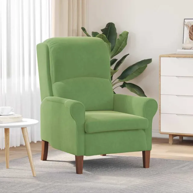 vidaXL Fauteuil Lichtgroen Fluweel