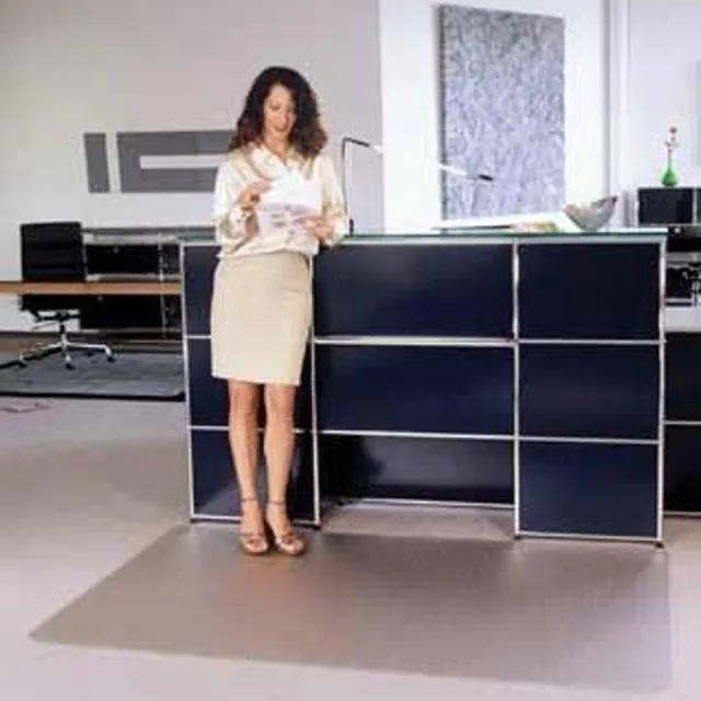 Floortex Vloerbeschermer / Bureaustoelmat PVC - 120x150cm voor zachte vloer Transparant
