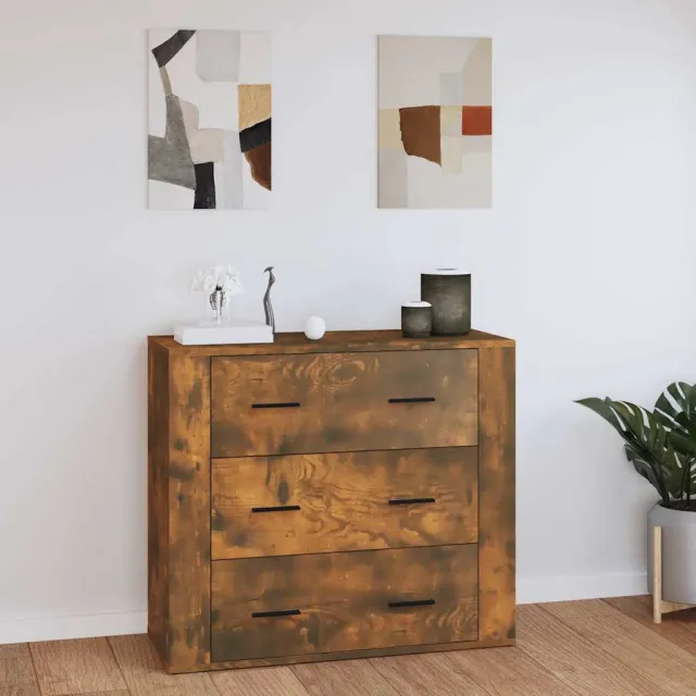 vidaXL Dressoir 80x33x70 cm bewerkt hout gerookt eikenkleurig
