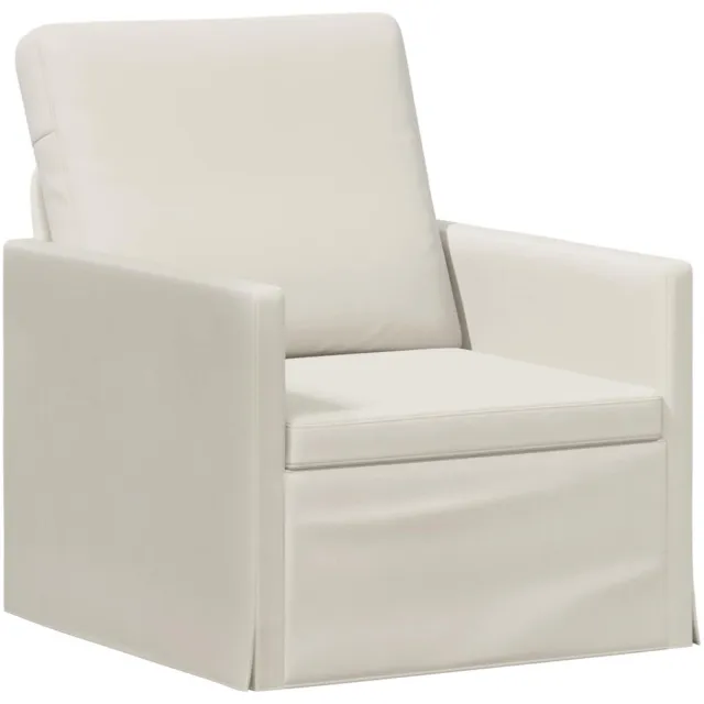 vidaXL Fauteuil - Crèmekleurig - 70 - x - 81 - x - 82 - cm - fluweel