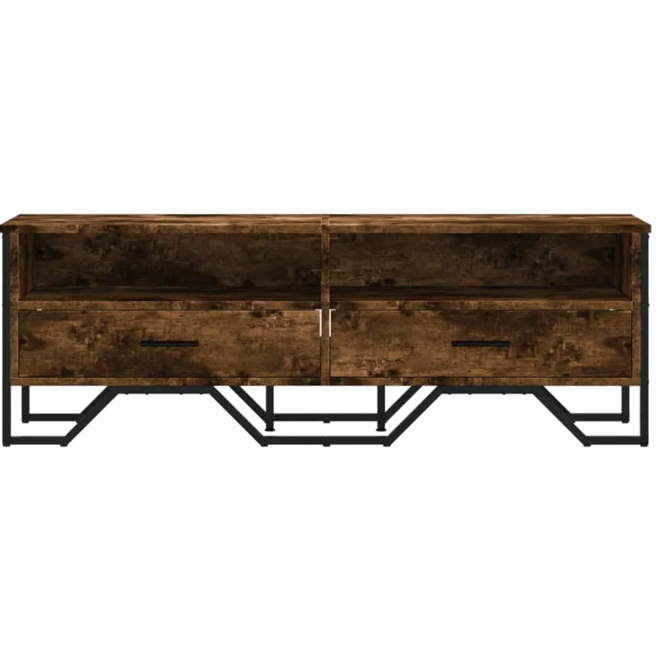 vidaXL Tv-meubel 122x34x41 cm bewerkt hout gerookt eikenkleurig, foto 4