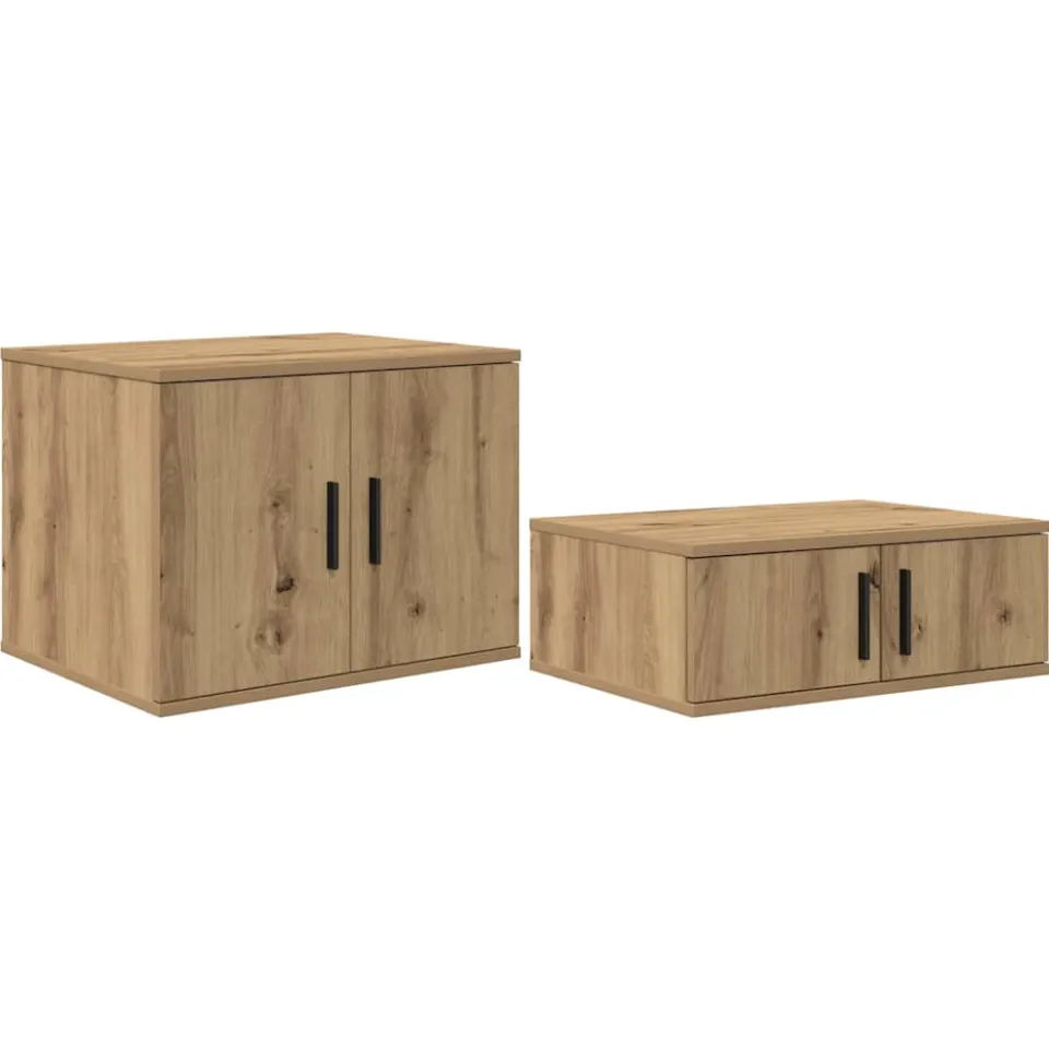 vidaXL Opbergkast 2 st Artisan Eiken 103 x 41 x 40 cm Bewerkt hout, foto 3